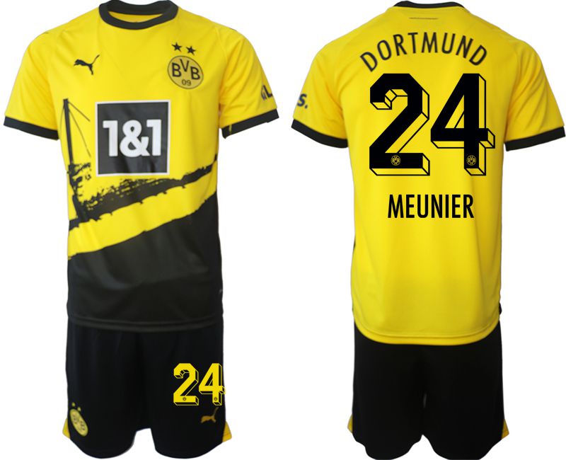 Men 2023-2024 Club Borussia Dortmund home yellow 24 Soccer Jersey